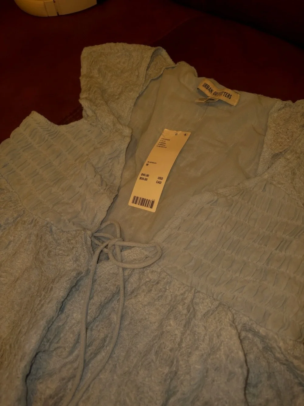 Urban Outfitters - Women’s Light Blue Peplum Top - Picture 3 of 4